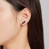 Brincos Petit Sólido estilo Pandora - SCE1051-BK