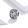 Charm Flores com orifícios, letra R estilo Pandora - SCC1444-R