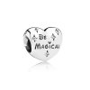 Charm berloques Pandora de prata Disney, Seja mágico Charm berloques Pandora de prata Disney, Seja mágico