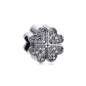 Charm berloques Pandora de prata Trevo 791805CZA Charm berloques Pandora de prata Trevo 791805CZA