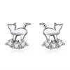 Brincos Petit Estrela miau estilo Pandora - SCE537 Brincos Petit Estrela miau estilo Pandora - SCE537
