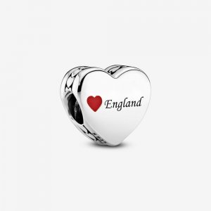 Charm Inglaterra Coração de Amor Pandora - 792015_E024 Charm Inglaterra Coração de Amor Pandora - 792015_E024