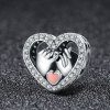 Charm Nossa promessa rosa para sempre estilo Pandora - SCC167