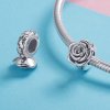 Charm Rosa Branca life Pandora - SCC1101