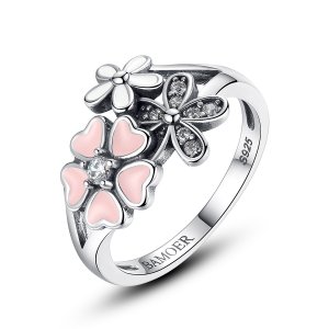 Anel Flor de cerejeira estilo Pandora - SCR004 Anel Flor de cerejeira estilo Pandora - SCR004