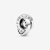 Charm Separador com Aros Logo e Coração Pandora - 799035C00 Charm Separador com Aros Logo e Coração Pandora - 799035C00