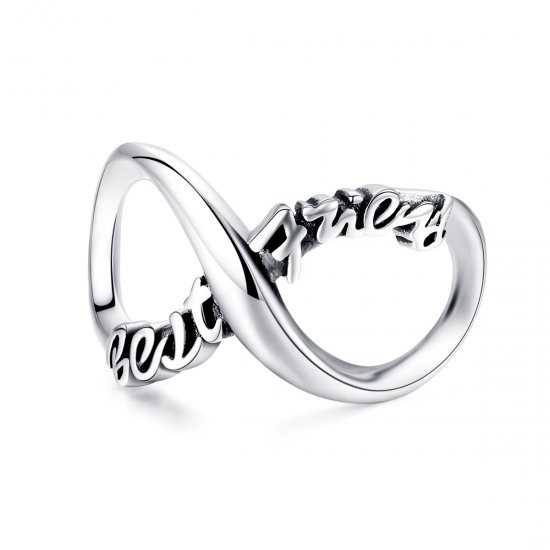 Charm Melhores amigas para sempre estilo Pandora - SCC1344  Clique na imagem para fechar
