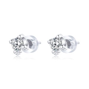 Brincos Petit Zircão Simples estilo Pandora - SCE974 Brincos Petit Zircão Simples estilo Pandora - SCE974