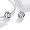 Charm Flores com orifícios, letra R estilo Pandora - SCC1444-R