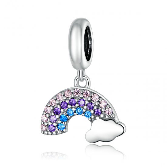 Charm Pendente Arco-íris colorido estilo Pandora - SCC1625  Clique na imagem para fechar