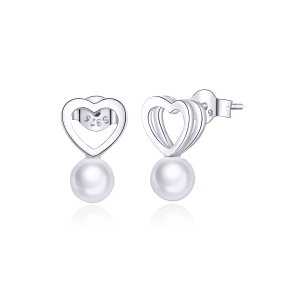 Brincos Petit Pearl Drop estilo Pandora - SCE869 Brincos Petit Pearl Drop estilo Pandora - SCE869