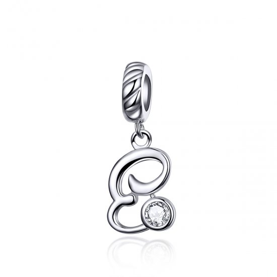 Charm Pendente Letra E estilo Pandora - SCC1183-E  Clique na imagem para fechar
