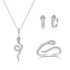 Conjunto de joias Dois tons Cobras estilo Pandora - SET020