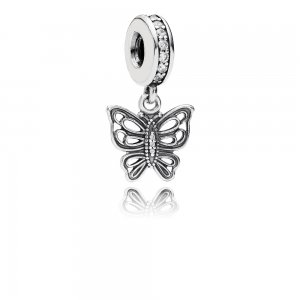 Charm PANDORA de Prata Pendente Delicada Borboleta - 791255CZ Charm PANDORA de Prata Pendente Delicada Borboleta - 791255CZ