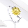 Anel Dois tons Girassóis dourados estilo Pandora - SCR596