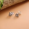 Brincos Sparkling Freehand Heart Pandora - 298685C01