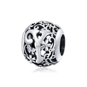 Charm Flores com orifícios, letra Y estilo Pandora - SCC1444-Y Charm Flores com orifícios, letra Y estilo Pandora - SCC1444-Y