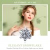 Charm Floco de neve cintilante estilo Pandora - SCC719