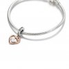 Charm Pendente Flor Rosa E Coração - 789290C01