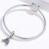 Charm Pendente Flor, Letra A estilo Pandora - SCC1273