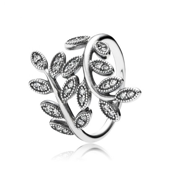 Anel PANDORA de Prata Folhas Encantadas - 190921CZ  Clique na imagem para fechar