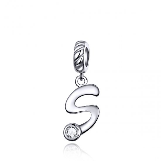 Charm Pendente Letra S estilo Pandora - SCC1183-S  Clique na imagem para fechar