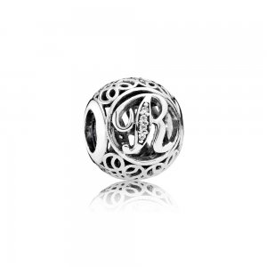 Charm PANDORA Alfabeto Vintage Letra R - 791862CZ Charm PANDORA Alfabeto Vintage Letra R - 791862CZ