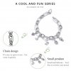 Pulseira Amor por clipes de papel estilo Pandora - SCB202