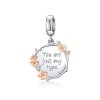 Charm Pendente Dois tons Você é apenas o meu tipo estilo Pandora - BSC147 Charm Pendente Dois tons Você é apenas o meu tipo estilo Pandora - BSC147