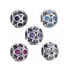 Charm berloques Pandora de prata Luzes cravejadas Charm berloques Pandora de prata Luzes cravejadas