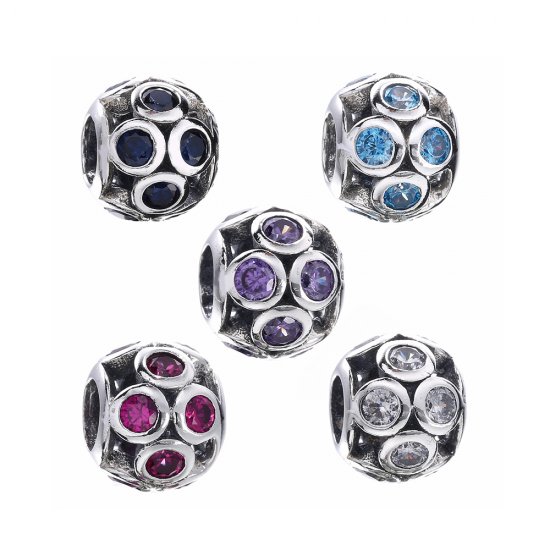 Charm berloques Pandora de prata Luzes cravejadas  Clique na imagem para fechar