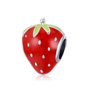 Charm Morango adorável estilo Pandora - SCC1839