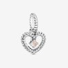 Charm Pendente Coração Esferas Rosa Claro - Mês De Junho - 798854C06 Charm Pendente Coração Esferas Rosa Claro - Mês De Junho - 798854C06