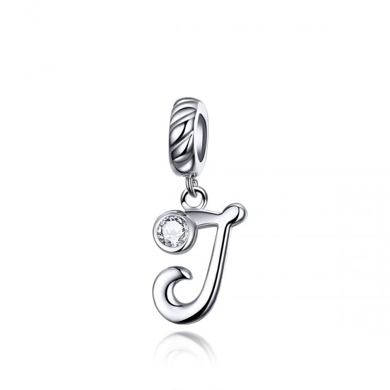 Charm Pendente Letra J estilo Pandora - SCC1183-J  Clique na imagem para fechar
