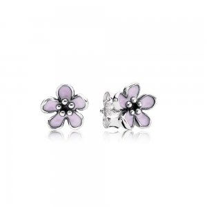 Brinco PANDORA de Prata e Esmalte Flor de Cerejeira - 290537EN40