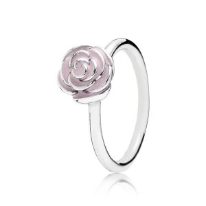 Rose Anel PANDORA de Prata with pink enamel - 190905EN40