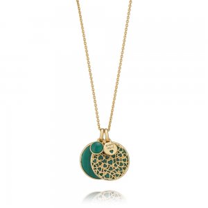 Colar Vidro Verde Murano Pandora Rose - 368154GMU