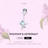 Charm Pendente Nave espacial e astronauta estilo Pandora - SCC1695