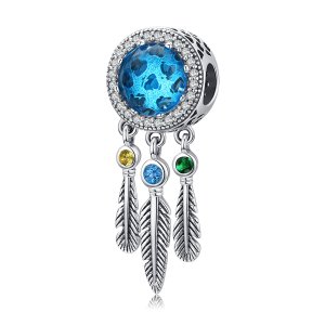 Charm Apanhador de sonhos de safira estilo Pandora - SCC1384