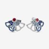 Brincos Petit Fã azul e rosa Pandora - 298195SRUMX Brincos Petit Fã azul e rosa Pandora - 298195SRUMX