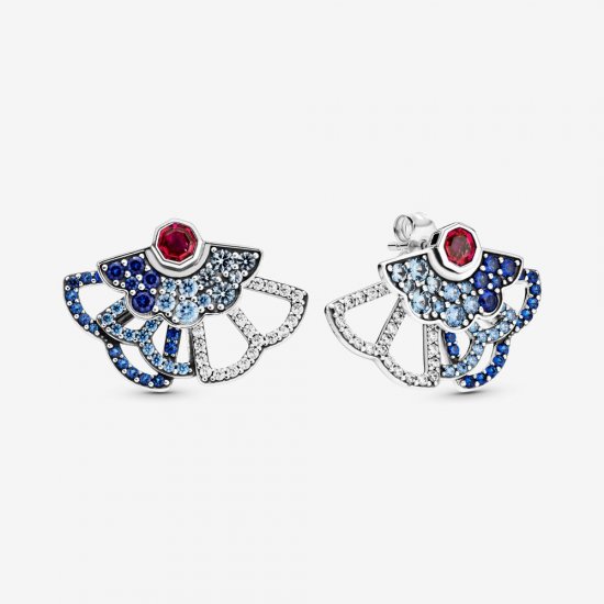 Brincos Petit Fã azul e rosa Pandora - 298195SRUMX  Clique na imagem para fechar