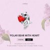 Charm Urso polar com coração estilo Pandora - SCC1610