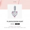 Charm Pendente Coração em Flor de Ameixa estilo Pandora - BSC151