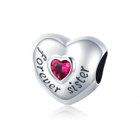 Charm Amor para sempre estilo Pandora - SCC1835  Clique na imagem para fechar