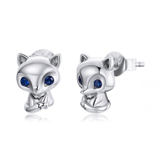Brincos Petit Raposa adorável estilo Pandora - SCE1084  Clique na imagem para fechar