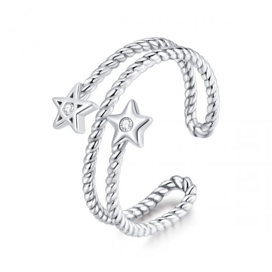Anel Duas Estrelas life Pandora - SCR718  Clique na imagem para fechar