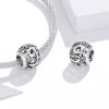 Charm Flores com orifícios, letra J estilo Pandora - SCC1444-J