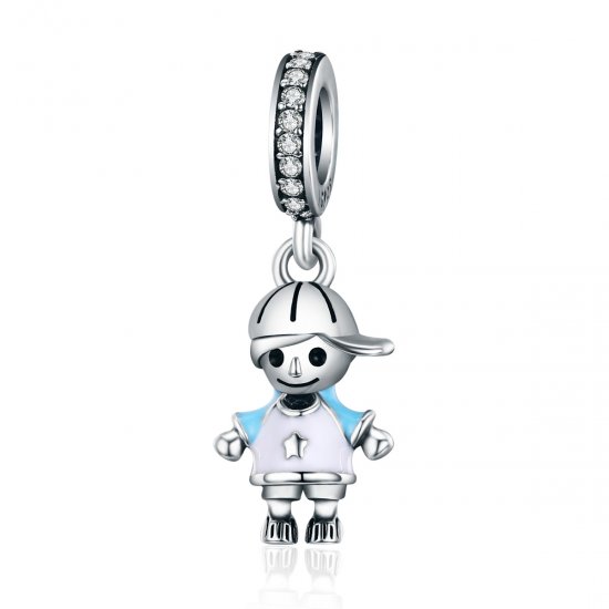 Charm Pendente Garotinho vida perfeita estilo Pandora - SCC544  Clique na imagem para fechar