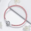 Bracelete Couro Emoção feminina estilo Pandora - SCB114