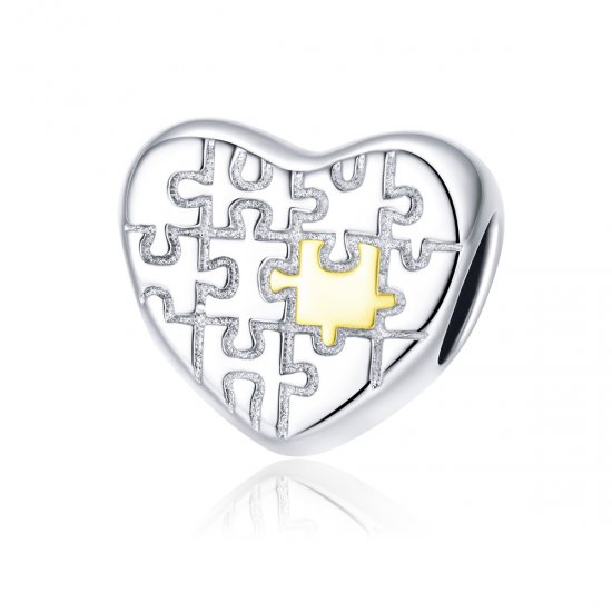 Charm Quebra-cabeças de amor estilo Pandora - SCC1673  Clique na imagem para fechar
